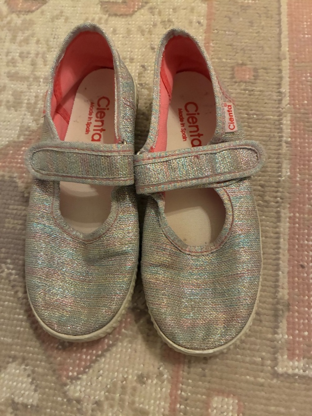Cienta Kids Mary Jane Shoes in Shimmering Pastel Size 31 US 13 / 13.5
